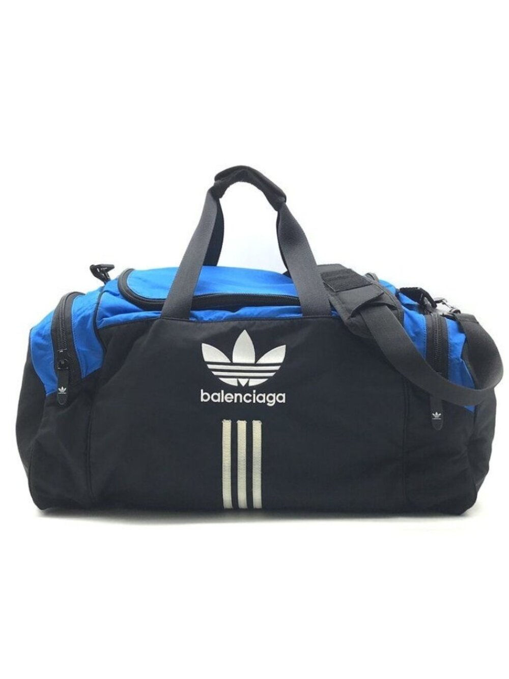 Balenciaga Adidas 2-Way Nylon Shoulder Boston Bag Blue Black